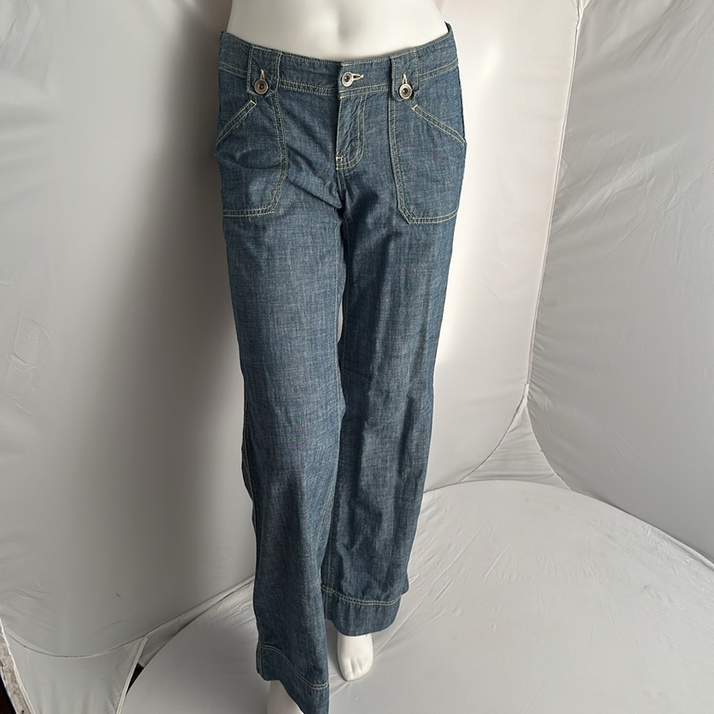 Banana Republic vintage Y2K blue cotton wide leg jeans
